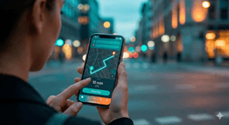 User entering pickup and dropoff locations